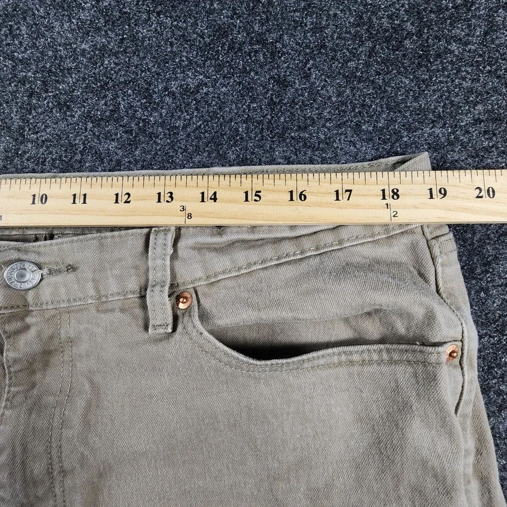 Levi's 505 Regular Fit Jeans Mens 40x32 Khaki Tan Straight Leg Denim Pants
